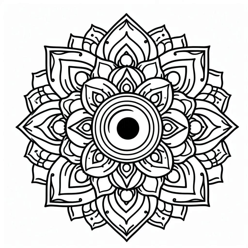 Coloriage Mandala: Chakra Gratuit Mandalas