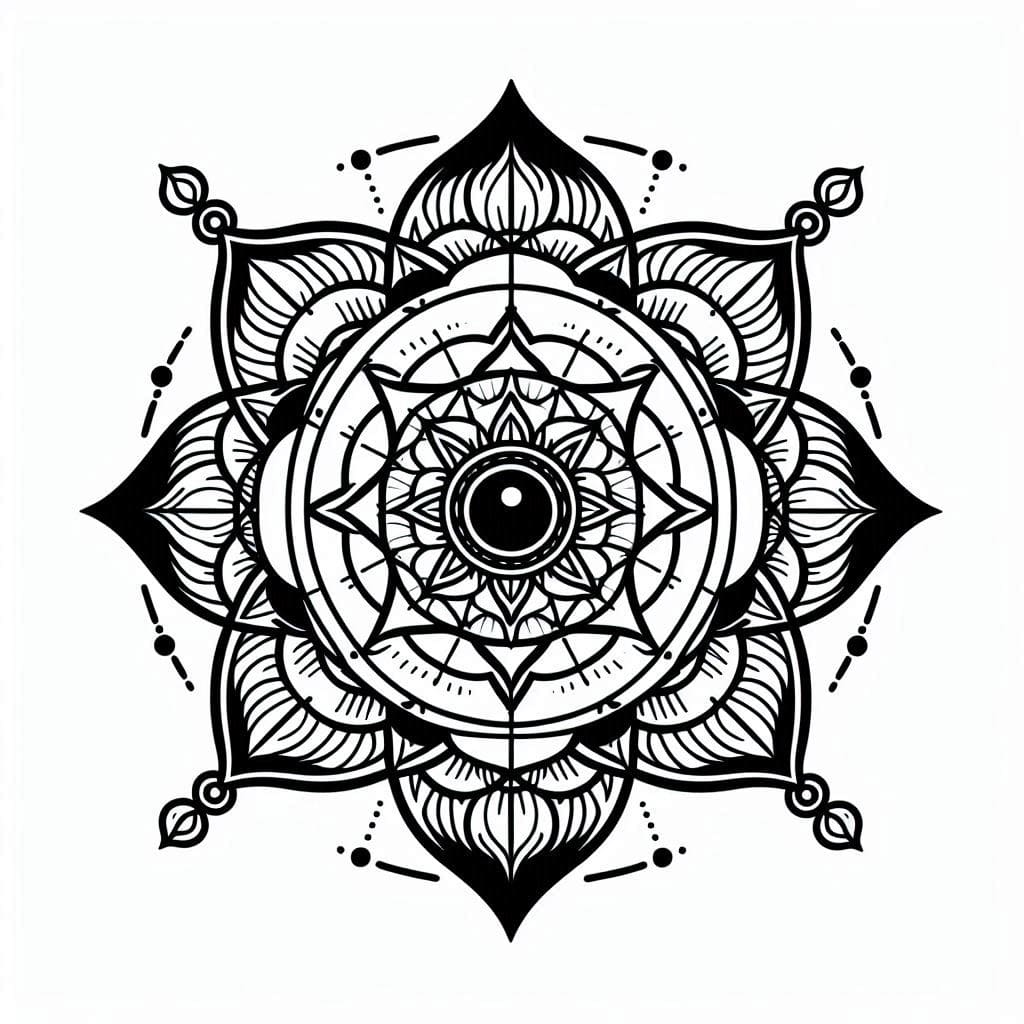 Coloriage Mandala: Chakra Image Gratuite Mandalas
