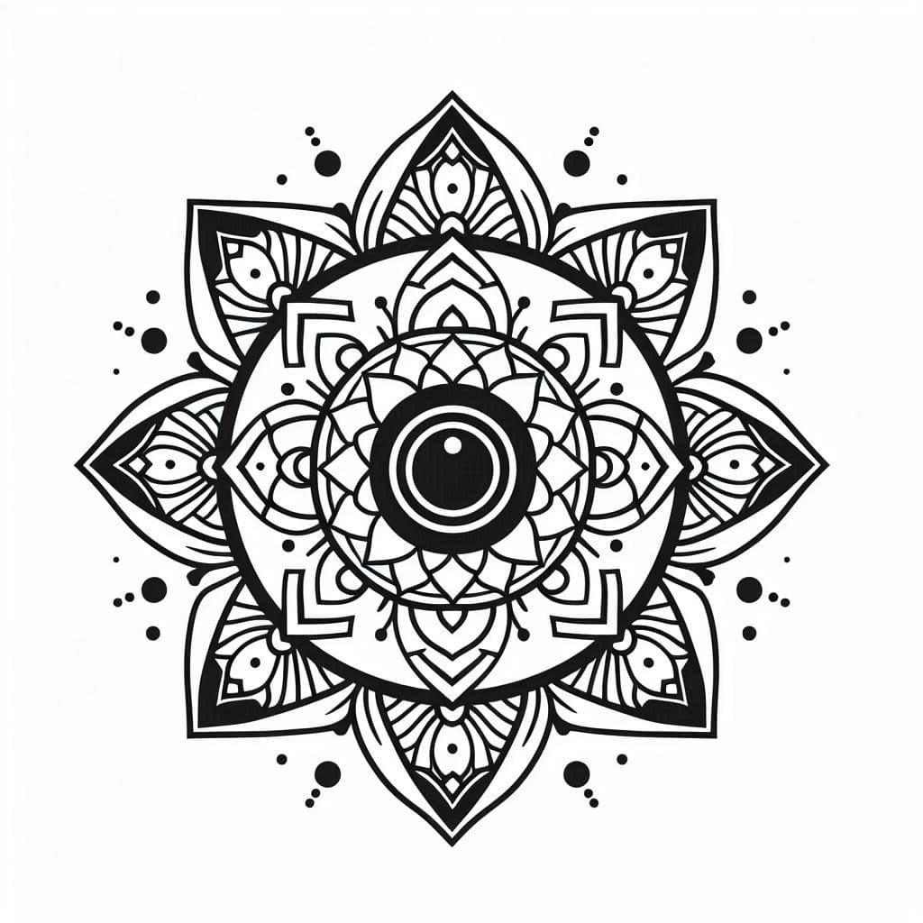 Coloriage Mandala: Chakra imprimable Mandalas