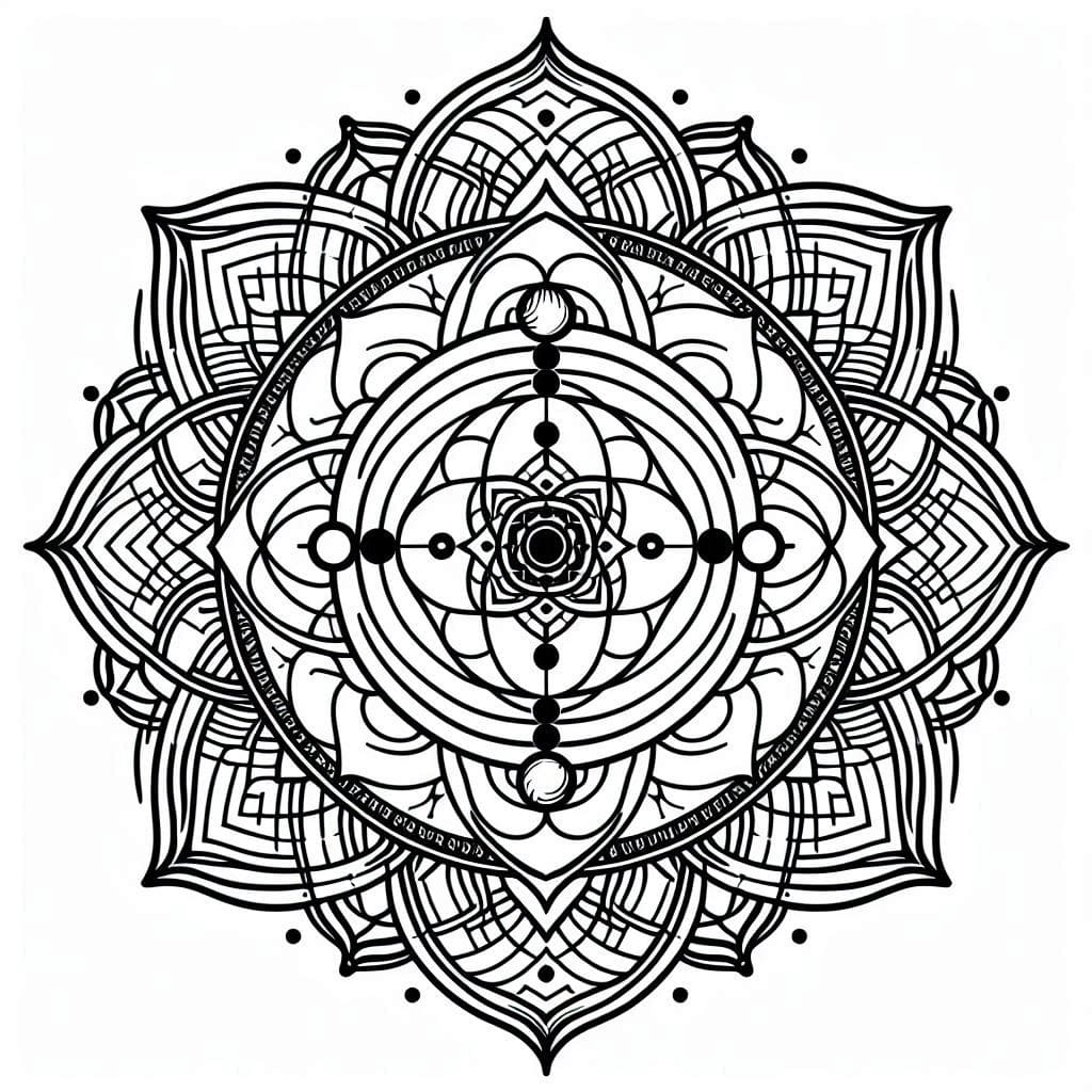 Coloriage Mandala: Chakra normal Mandalas