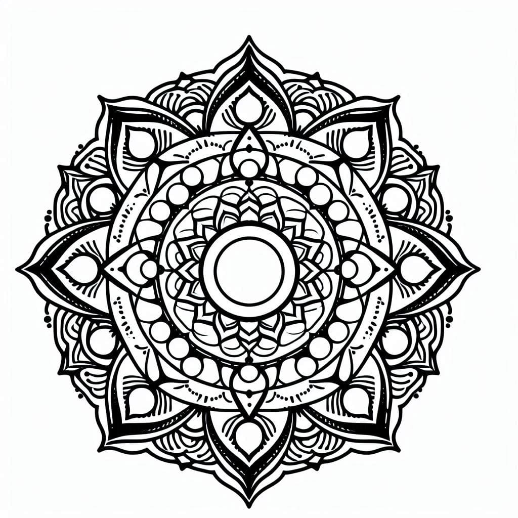 Coloriage Mandala Chakra Mandalas