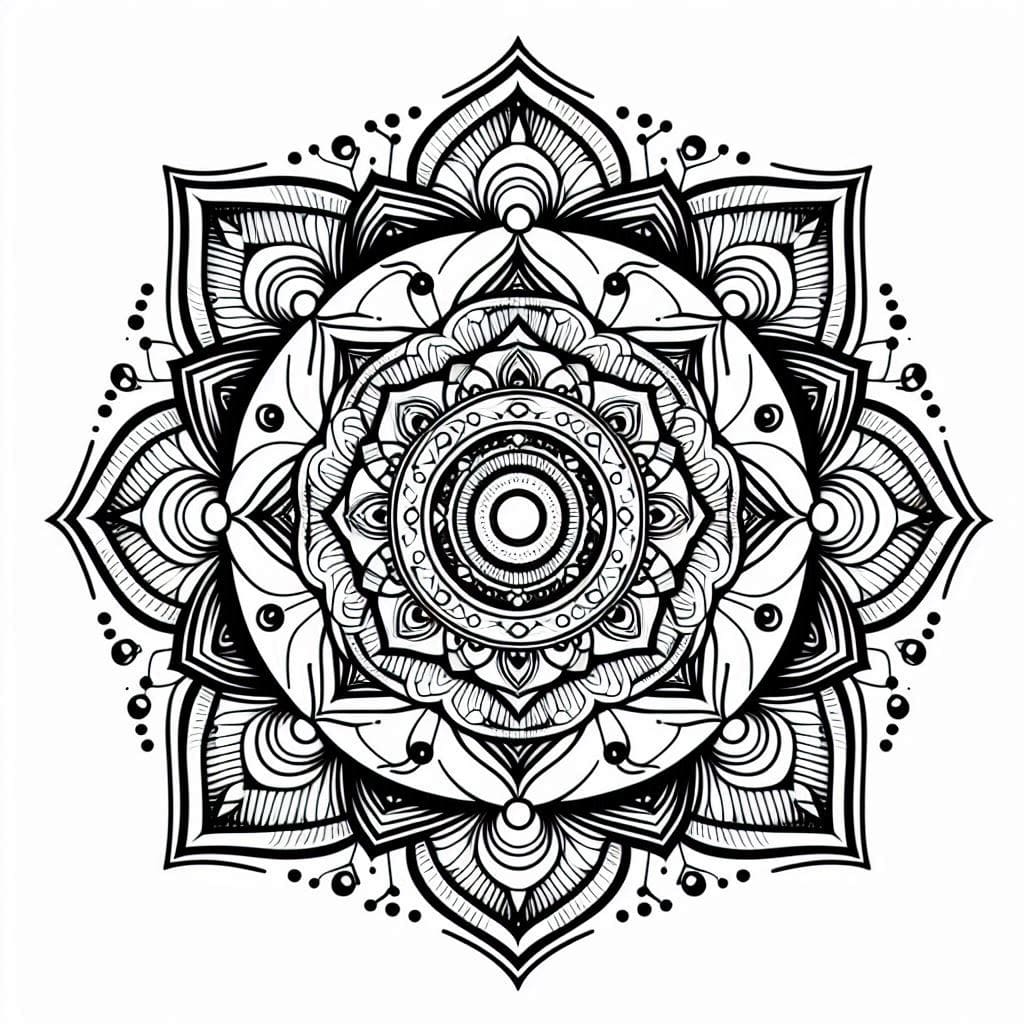Coloriage Mandala: Chakra spécial Mandalas