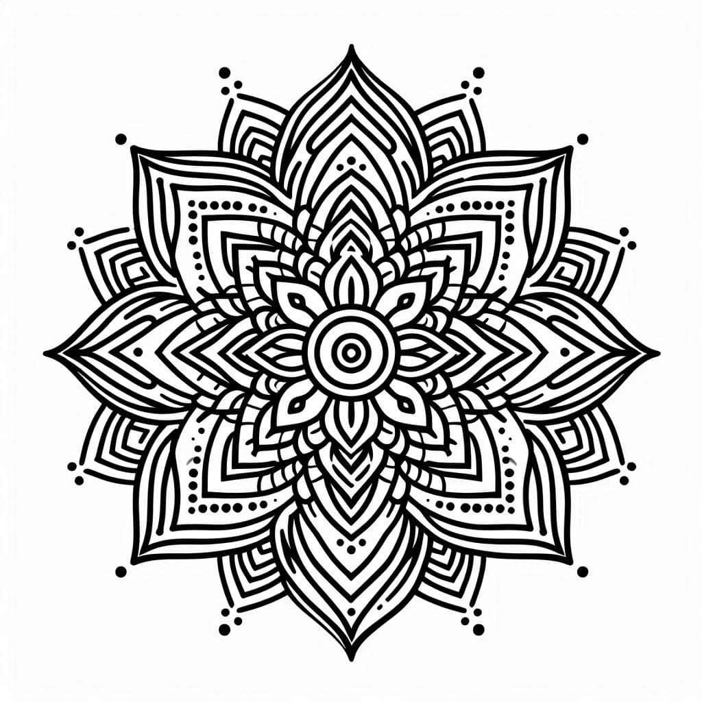 Coloriage Mandala: Dessin abstrait Mandalas