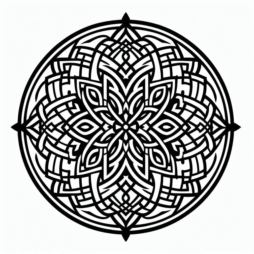 Coloriage Mandala: Dessin celtique Mandalas