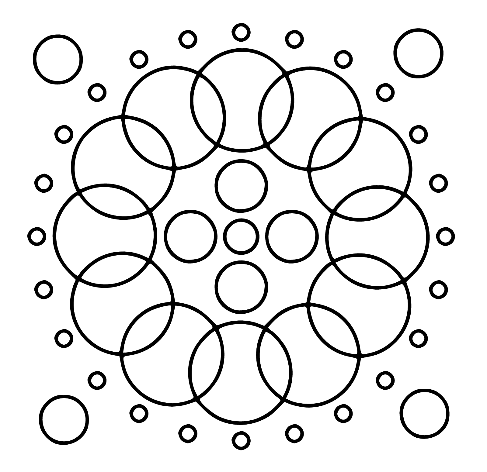 Coloriage Mandala: Dessin de cercle Mandalas