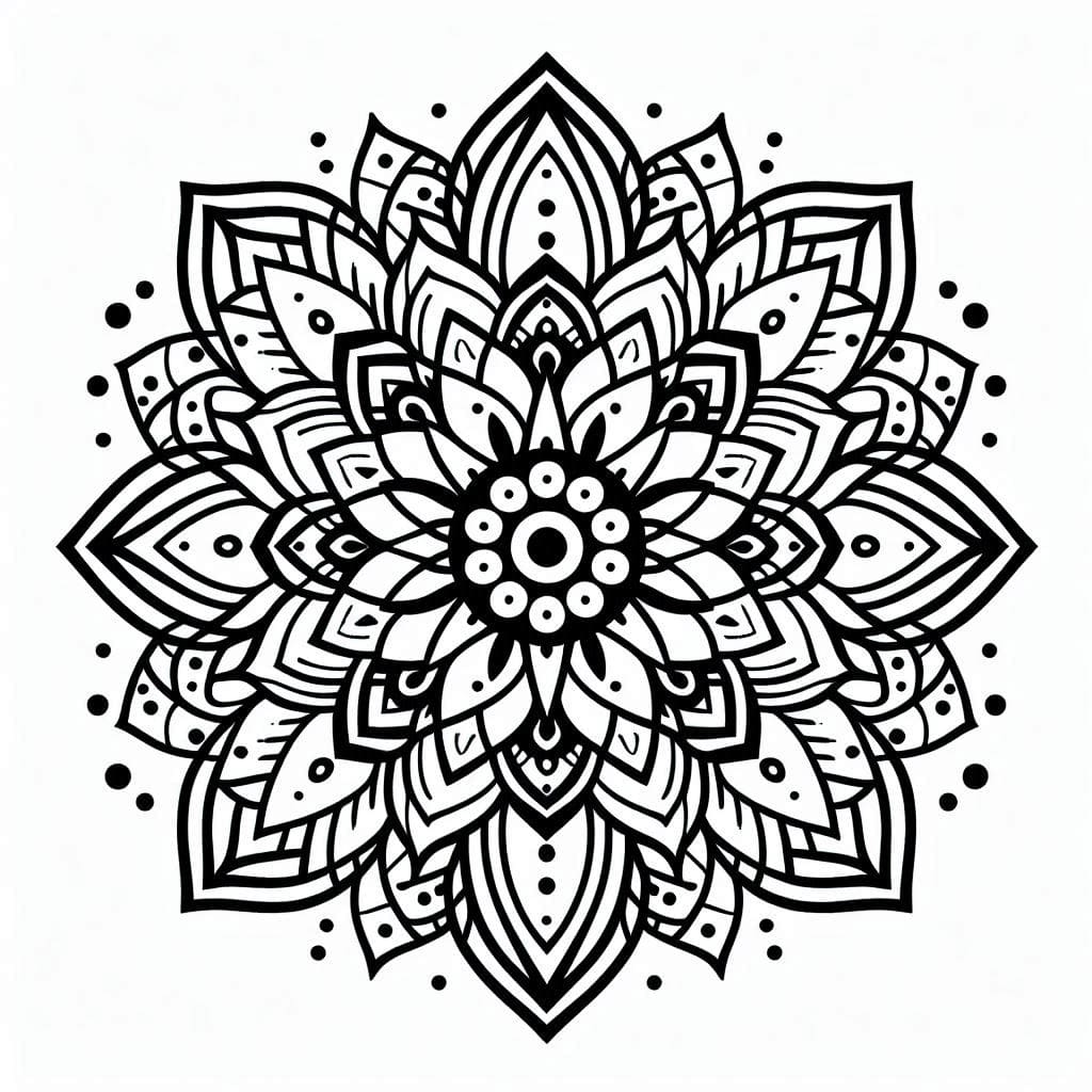 Coloriage Mandala: Grand Abstrait Mandalas