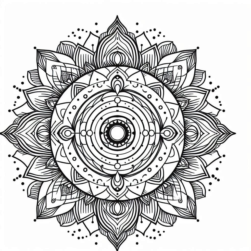 Coloriage Mandala: Grand Chakra Mandalas
