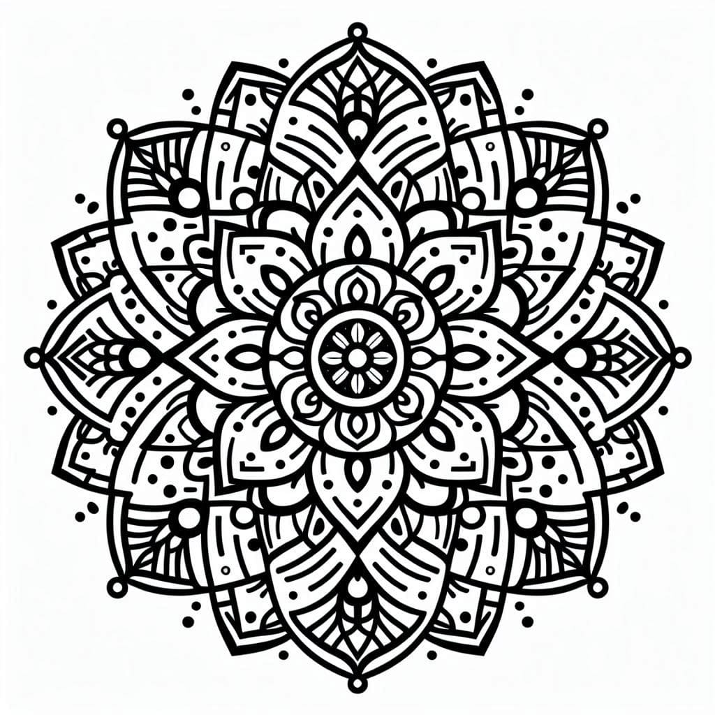 Coloriage Mandala: Gratuit Abstrait Mandalas