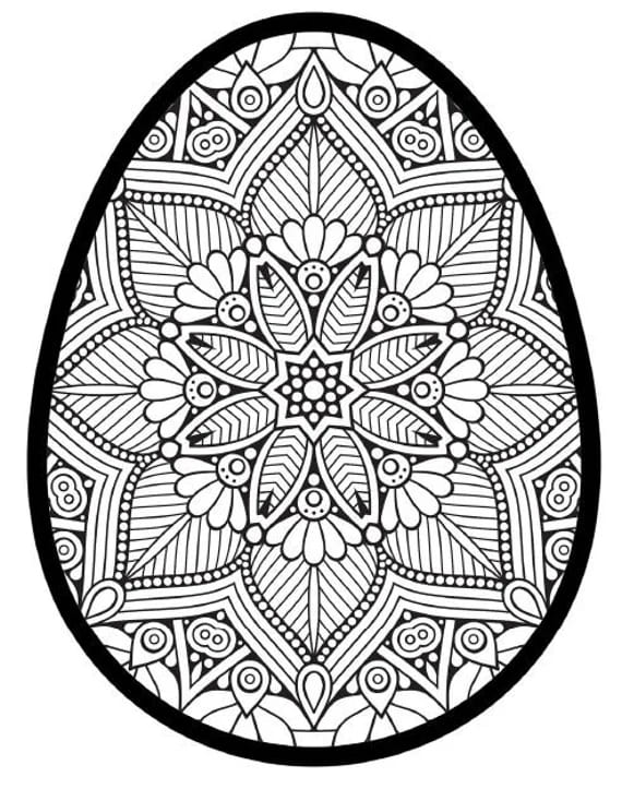 Coloriage Mandala: Gratuit Image de Pâques Mandalas