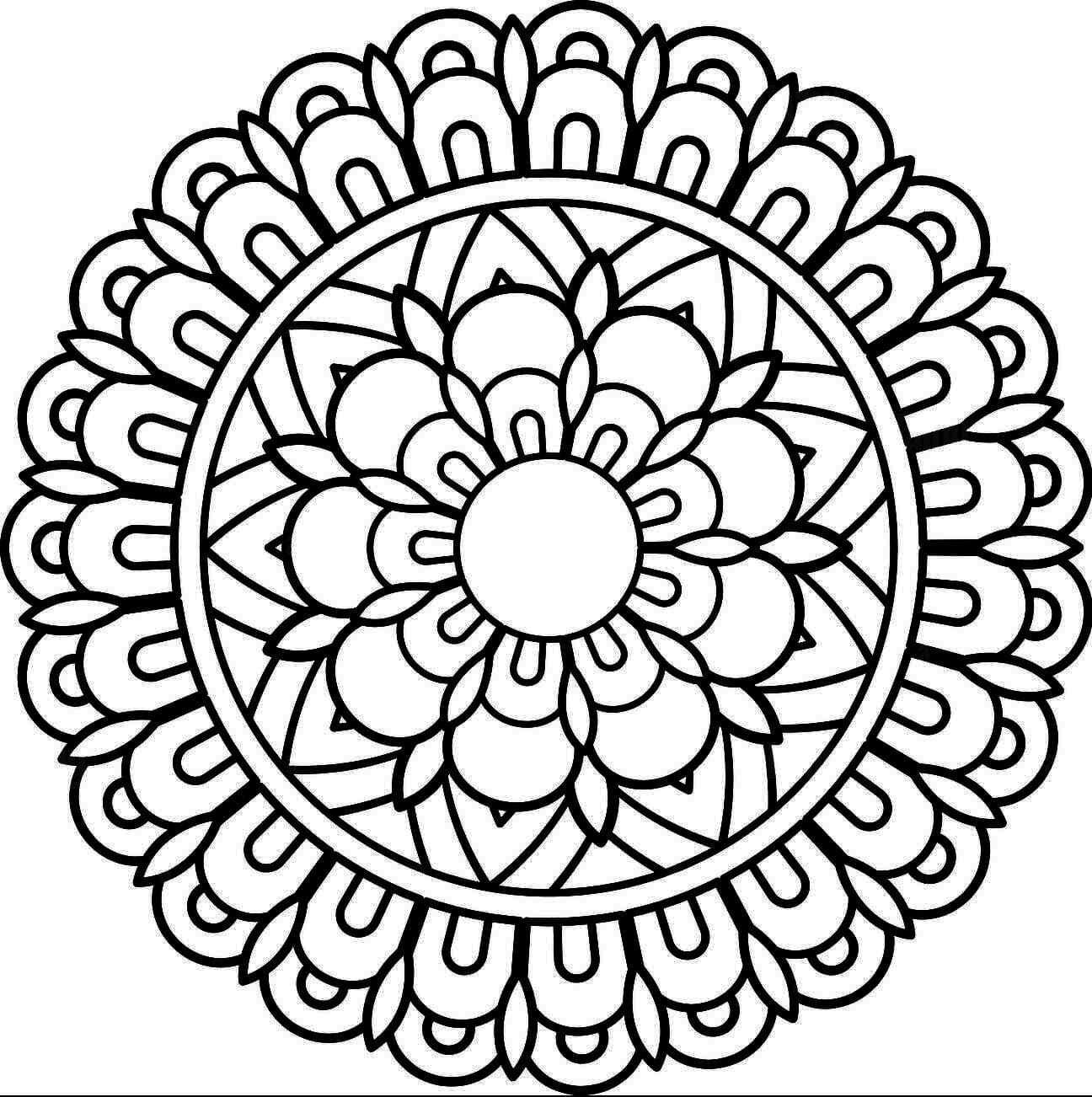 Coloriage Mandala: Image circulaire gratuit Mandalas