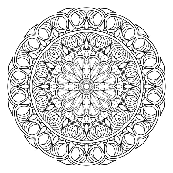 Coloriage Mandala: Image circulaire Mandalas