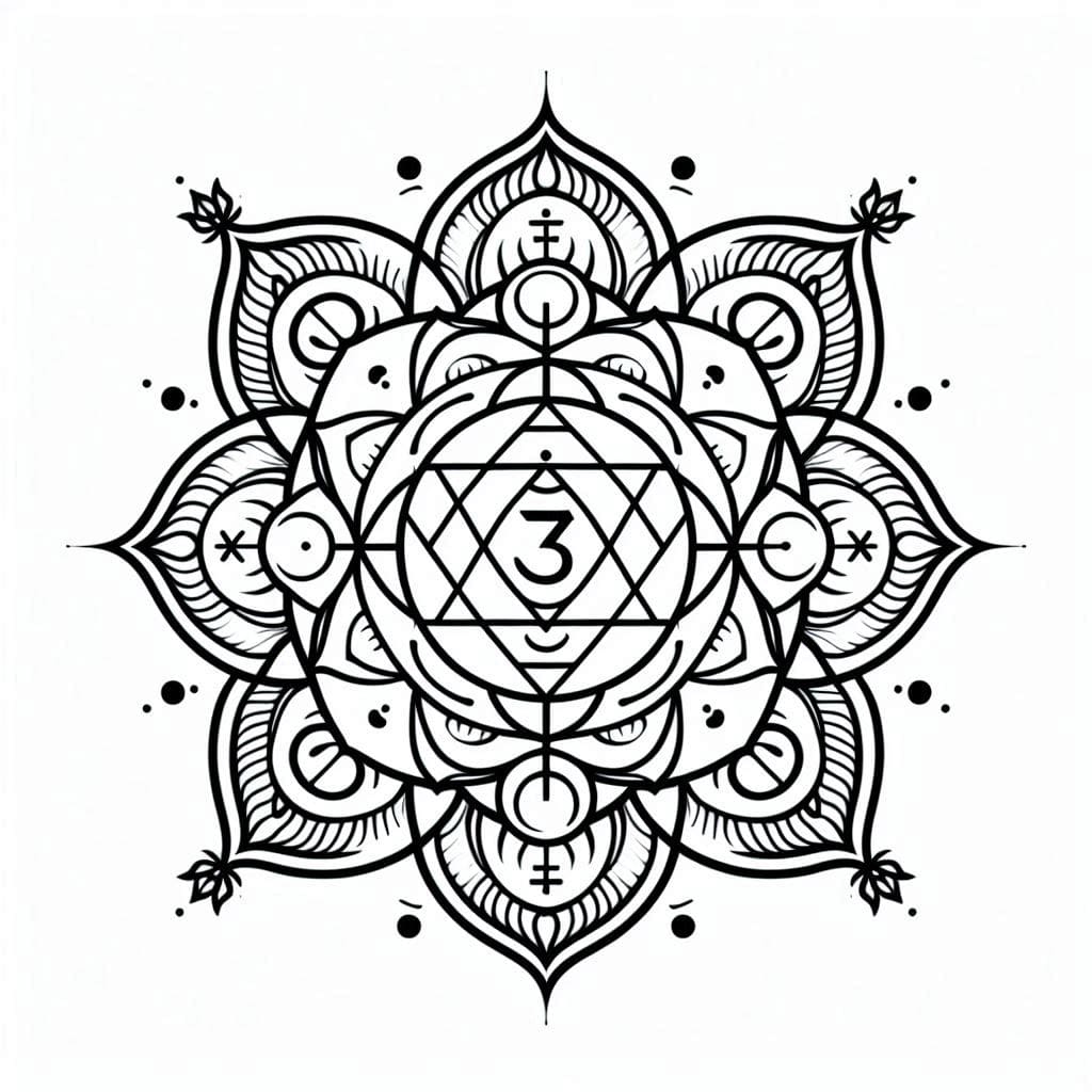 Coloriage Mandala: Image des chakras Mandalas