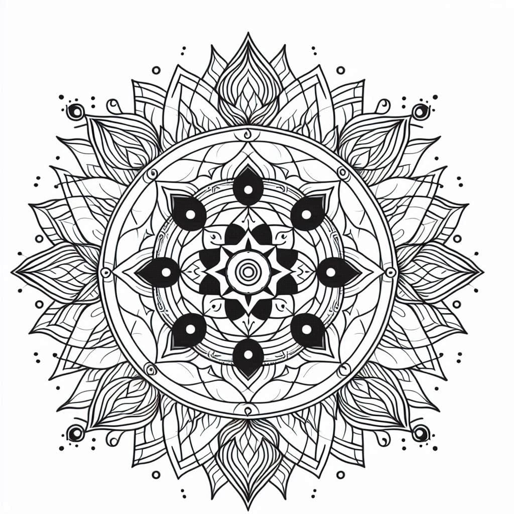 Coloriage Mandala: Image du chakra Mandalas