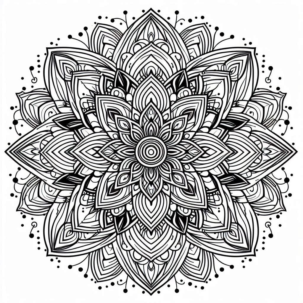 Coloriage Mandala: Image Gratuit Abstrait Mandalas