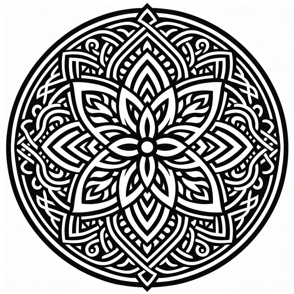Coloriage Mandala: Image libre de droits celtique Mandalas