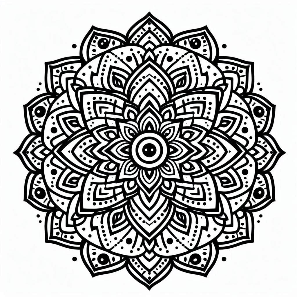 Coloriage Mandala: Imprimable Abstrait Mandalas