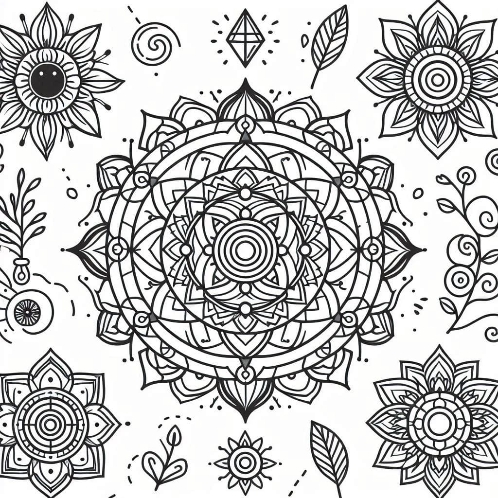 Coloriage Mandala: Imprimable Chakra Mandalas