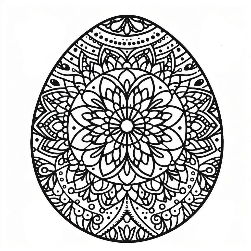 Coloriage Mandala Pâques Mandalas