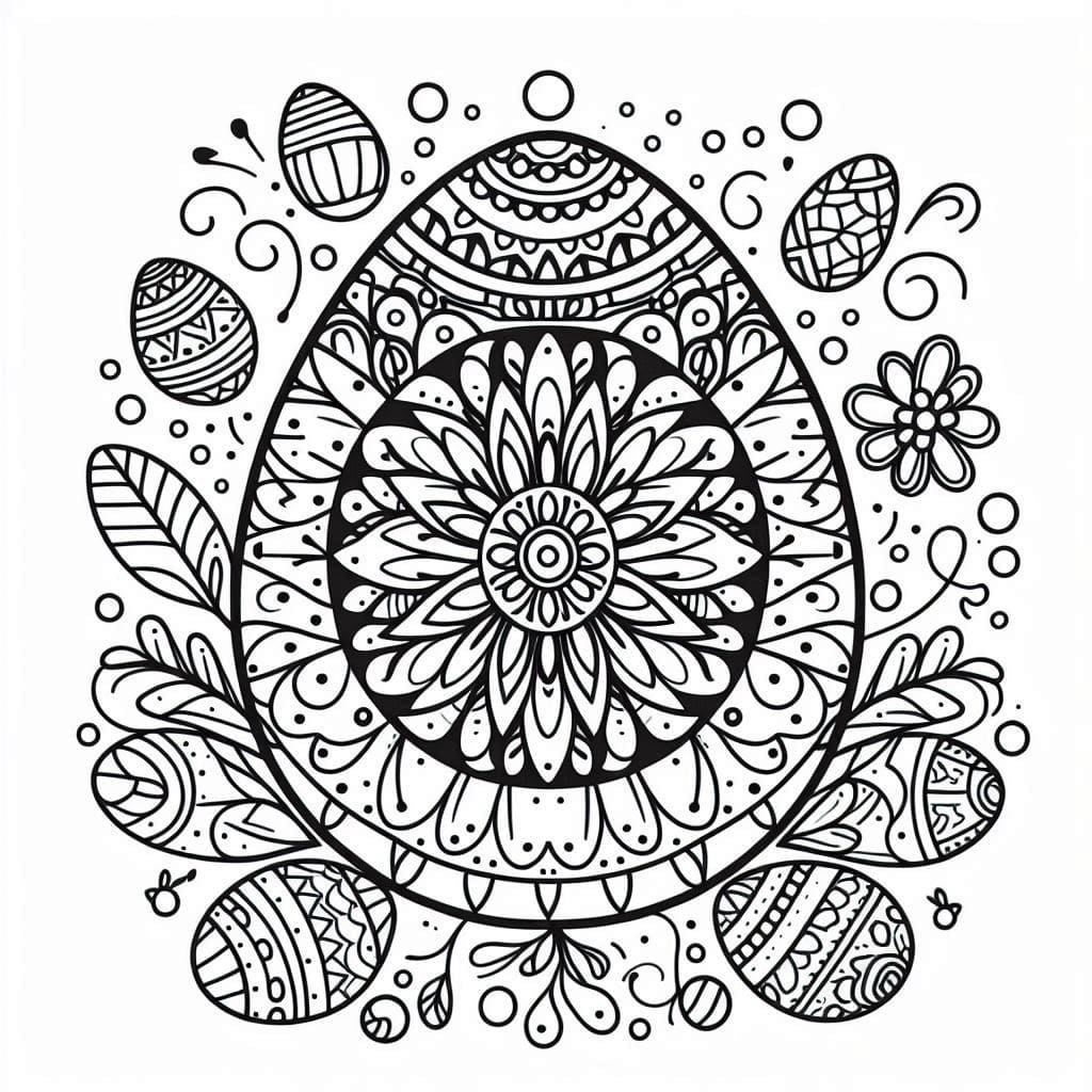 Coloriage Mandala: Imprimable Pâques Mandalas