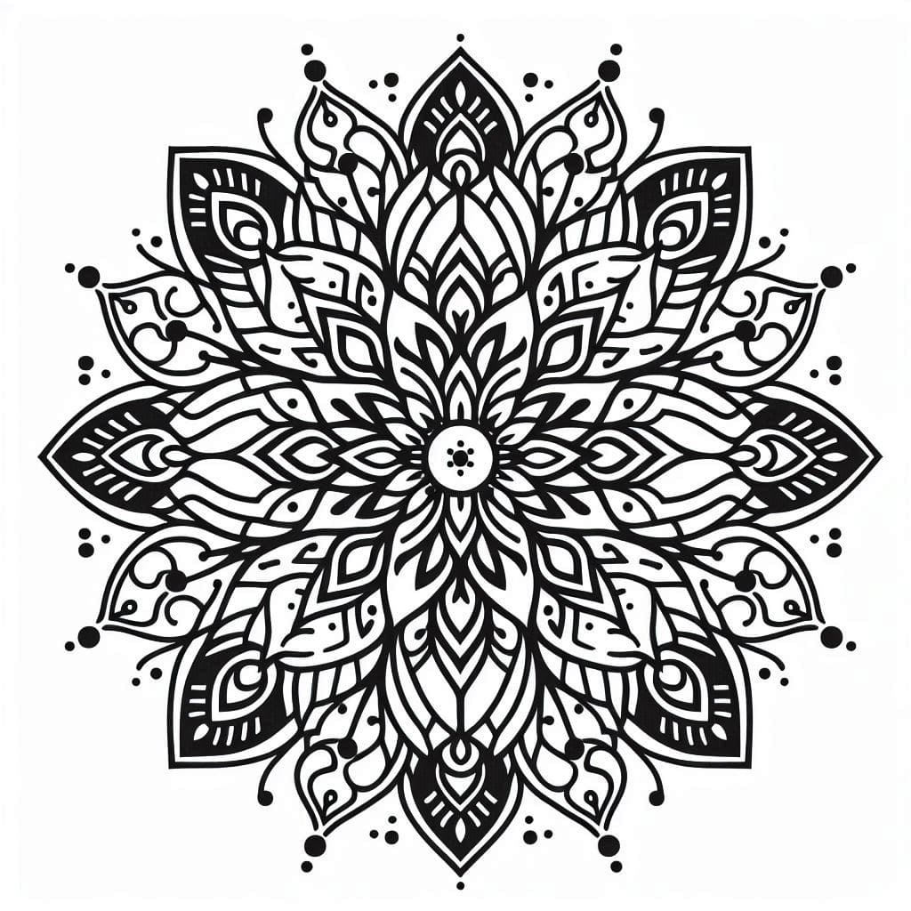 Coloriage Mandala: Joli Abstrait Mandalas