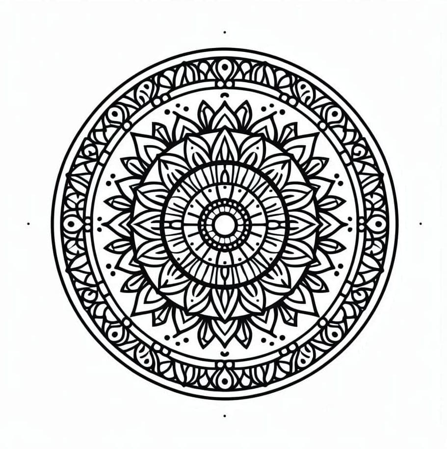 Coloriage Mandala: Joli cercle Mandalas