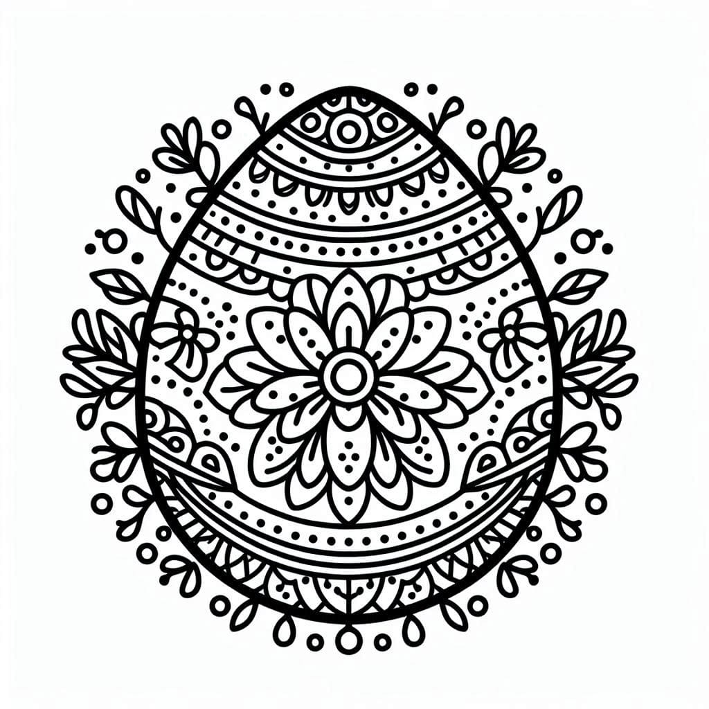 Coloriage Mandala: Joyeuses Pâques Mandalas