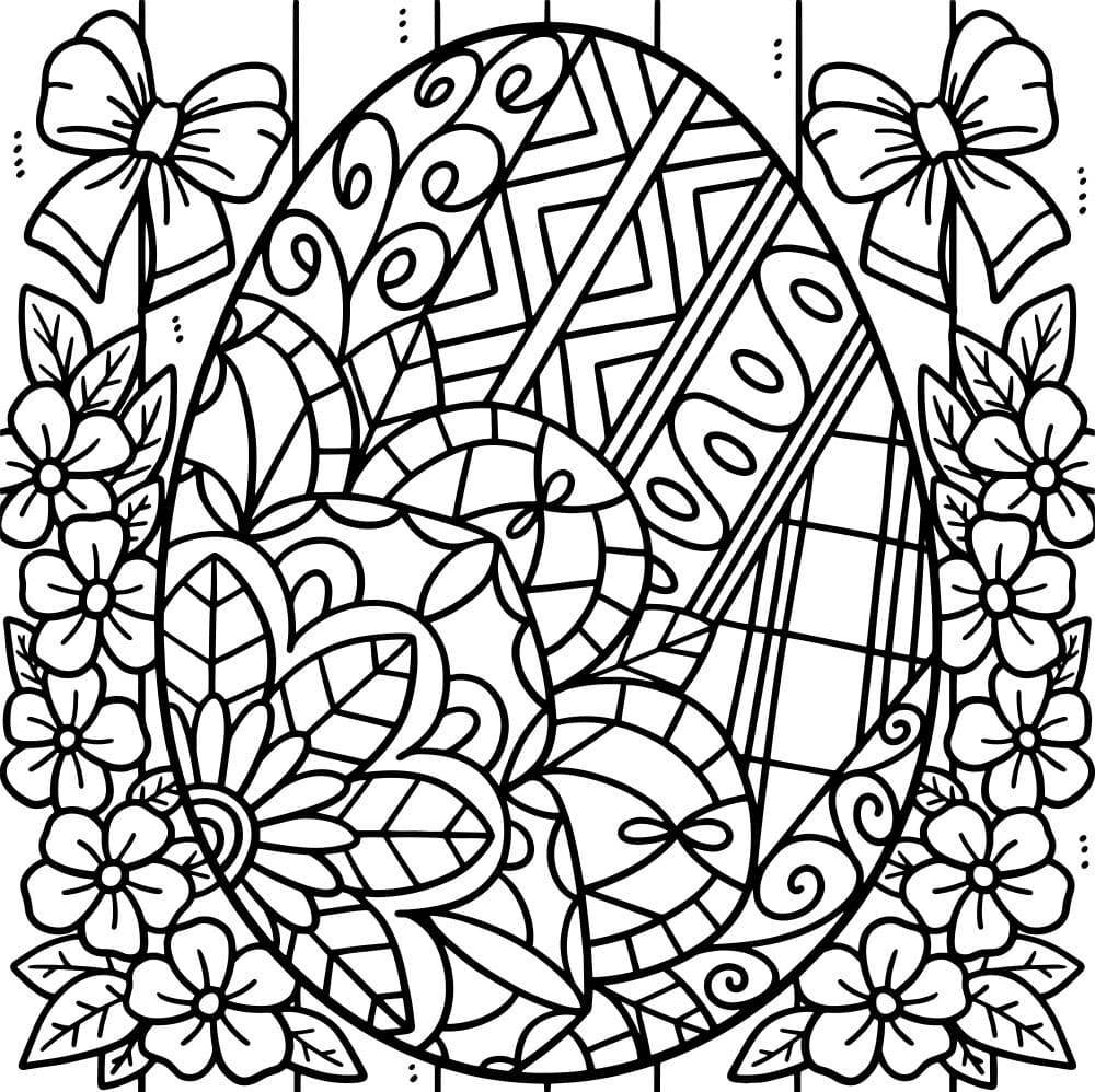 Coloriage Mandala: Pâques gratuit pour les enfants Mandalas