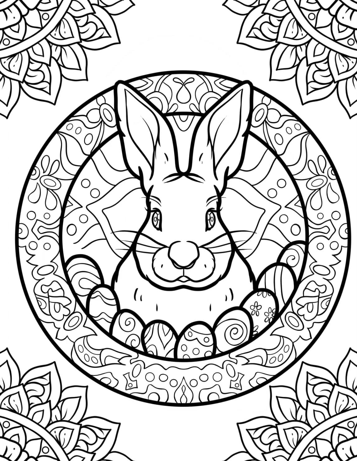 Coloriage Mandala: Pâques parfaite Mandalas