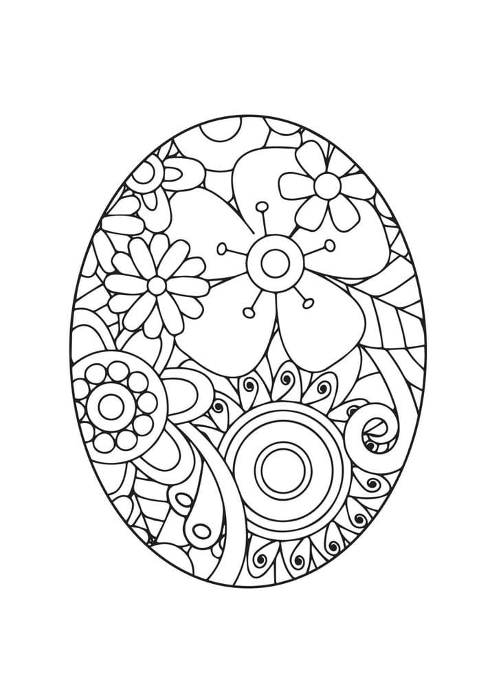 Coloriage Mandala: Pâques pour adultes Mandalas