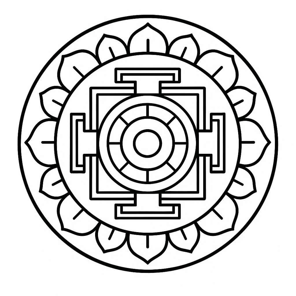 Coloriage Mandala Tibétain Mandalas