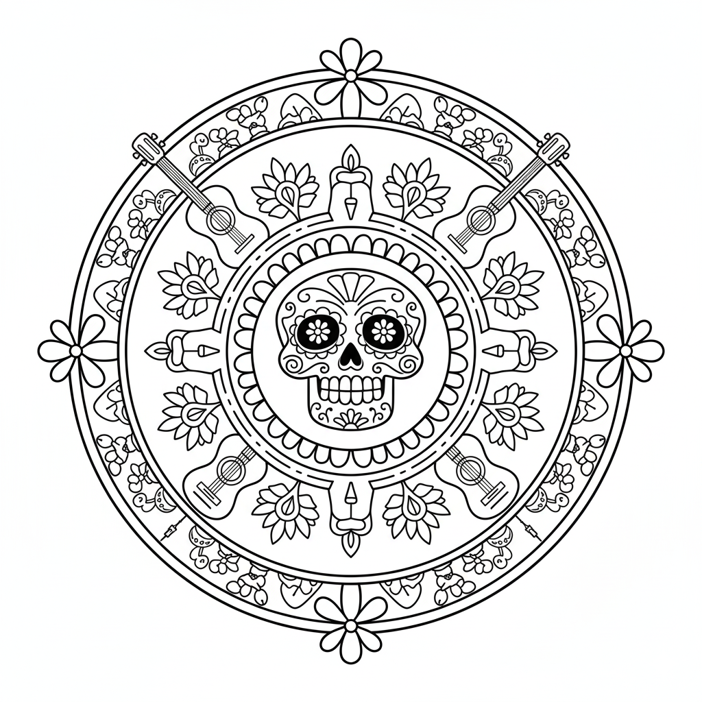 Coloriage Mandala: Disney Coco Mandalas