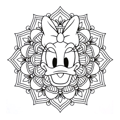 Coloriage Mandala: Disney Daisy Duck Mandalas