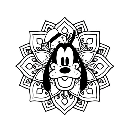 Coloriage Mandala: Disney Dingo Mandalas