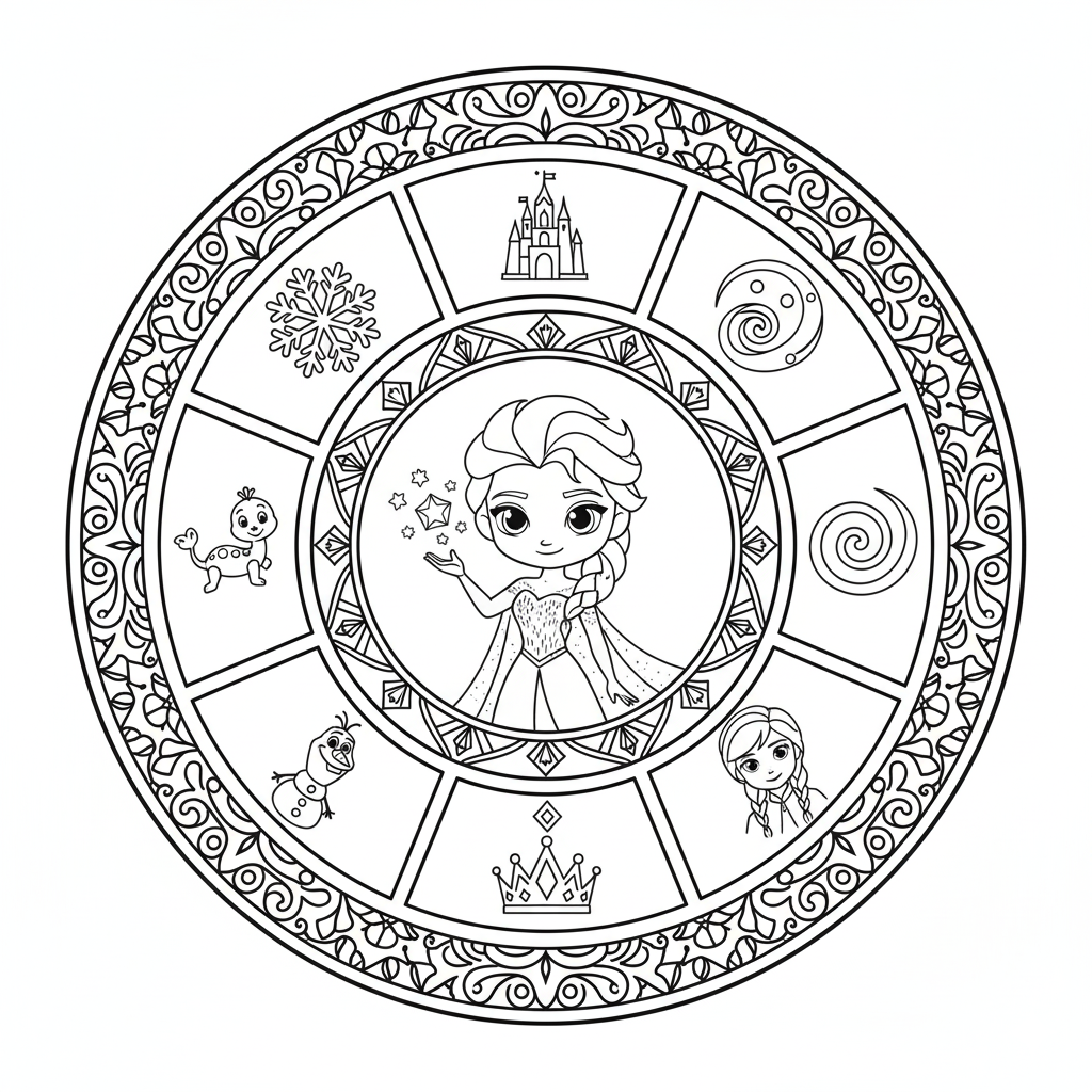 Coloriage Mandala Disney Mandalas