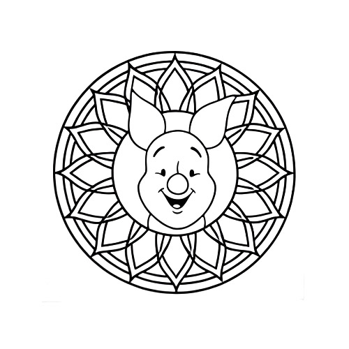 Coloriage Mandala: Disney Porcinet Mandalas