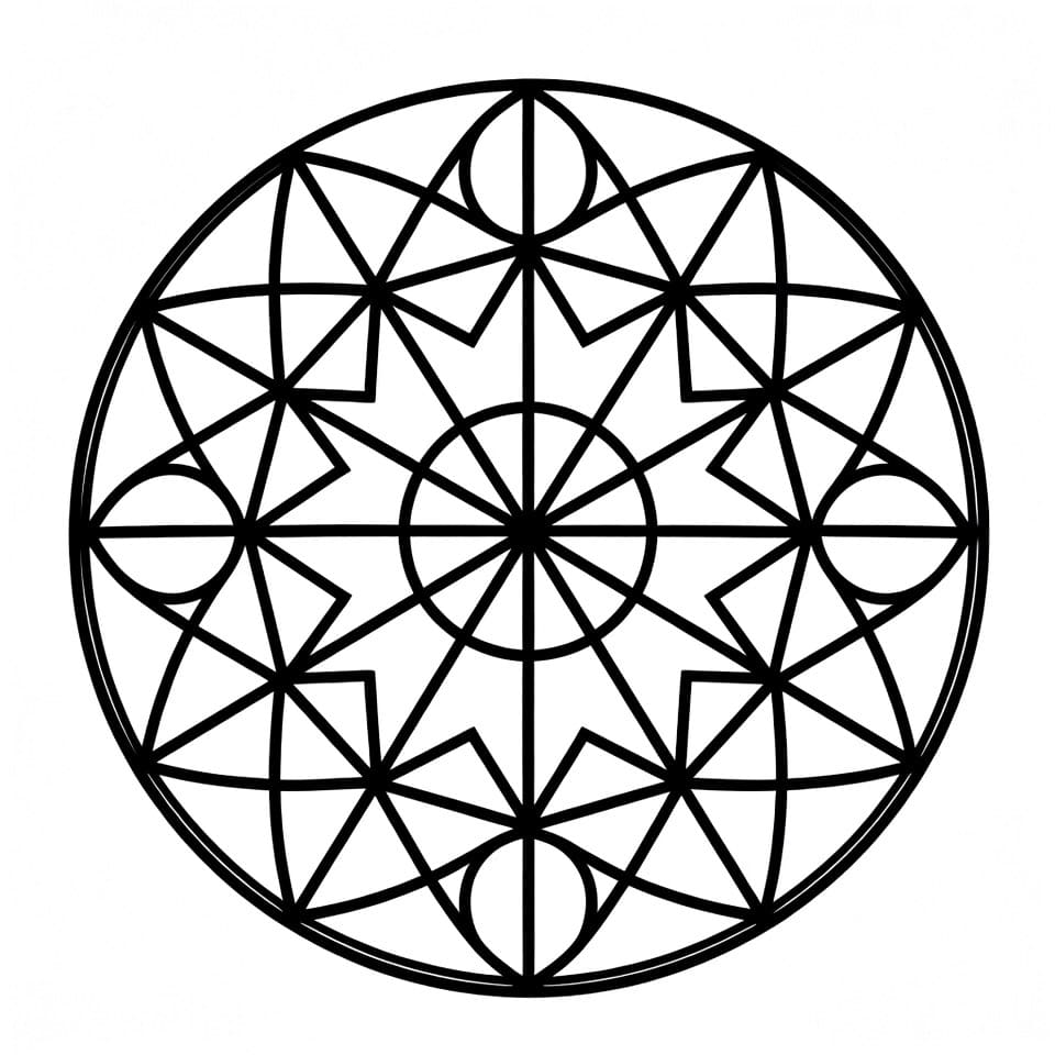 Coloriage Mandala: Facile Geometry Mandalas