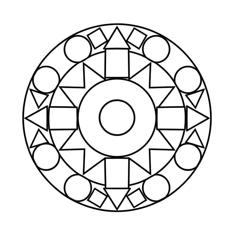 Coloriage Mandala: Géométrie Téléchargement Gratuit Mandalas