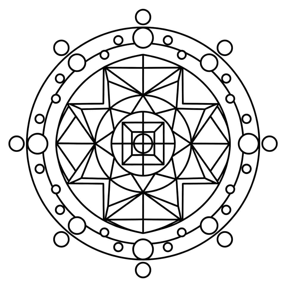 Coloriage Mandala: Gratuit Géométrie Mandalas