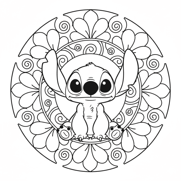 Coloriage Mandala Stitch Mandalas