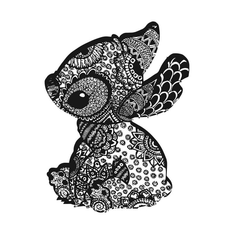 Coloriage Mandala: Stitch Naïf Mandalas