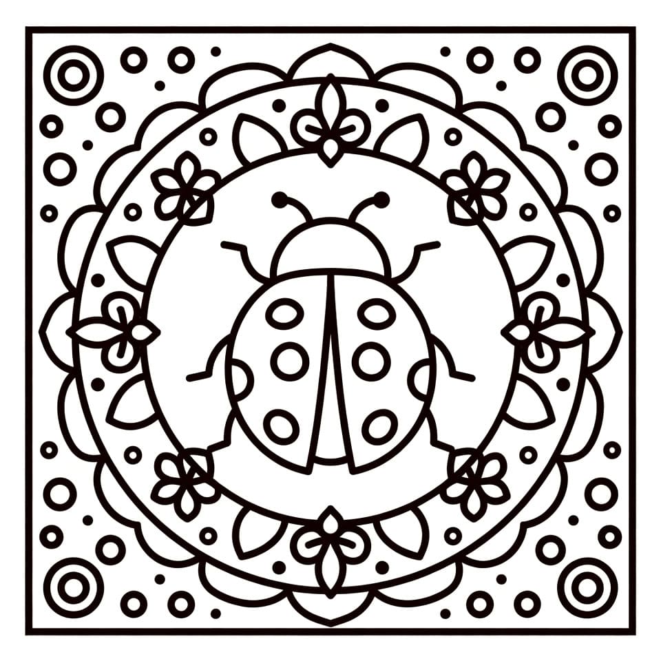 Facile Coccinelle Mandalas
