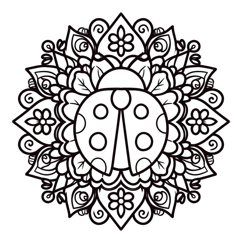 Grosse Coccinelle Mandalas