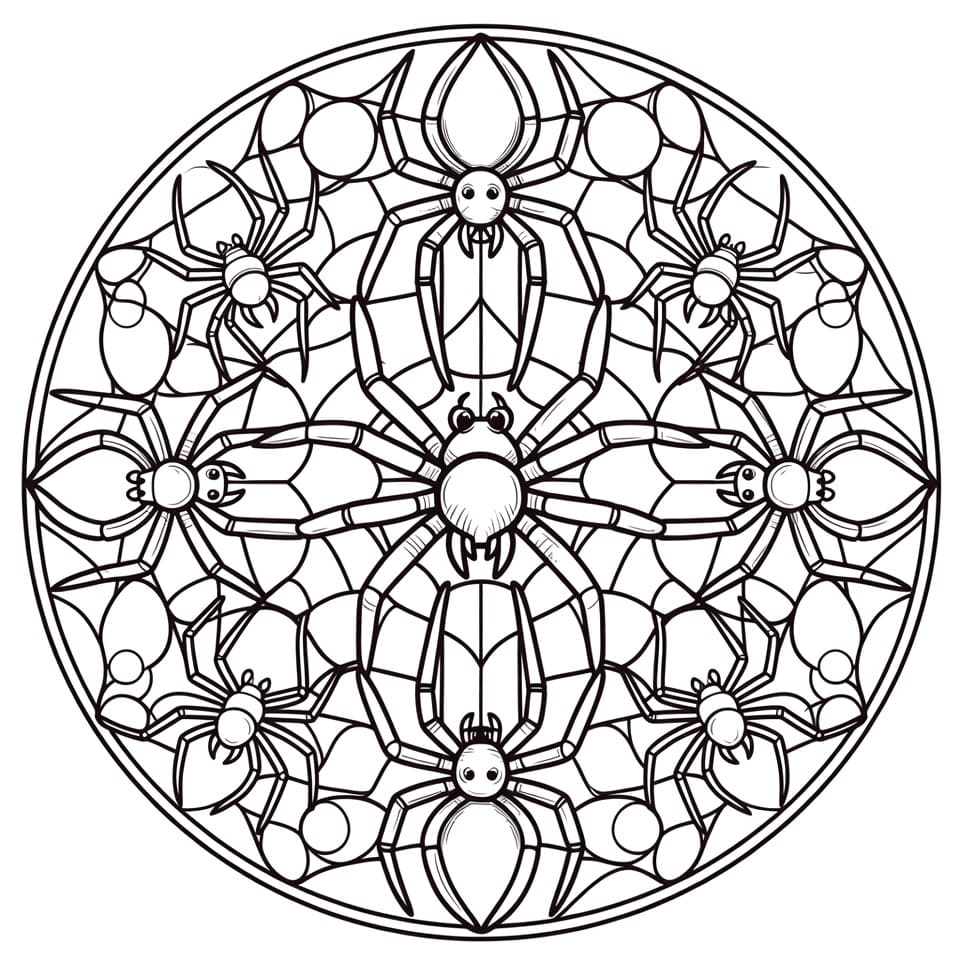 Coloriage Mandala Araignées Mandalas