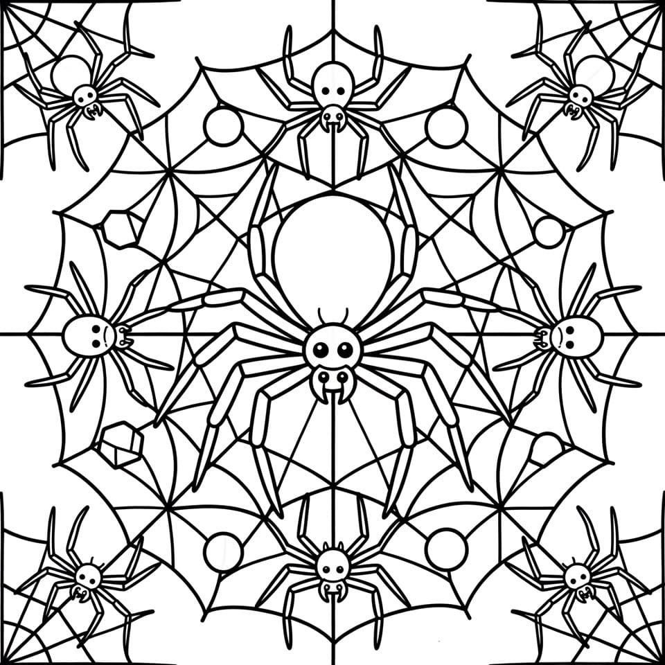 Coloriage Mandala: Araignées pour adultes Mandalas