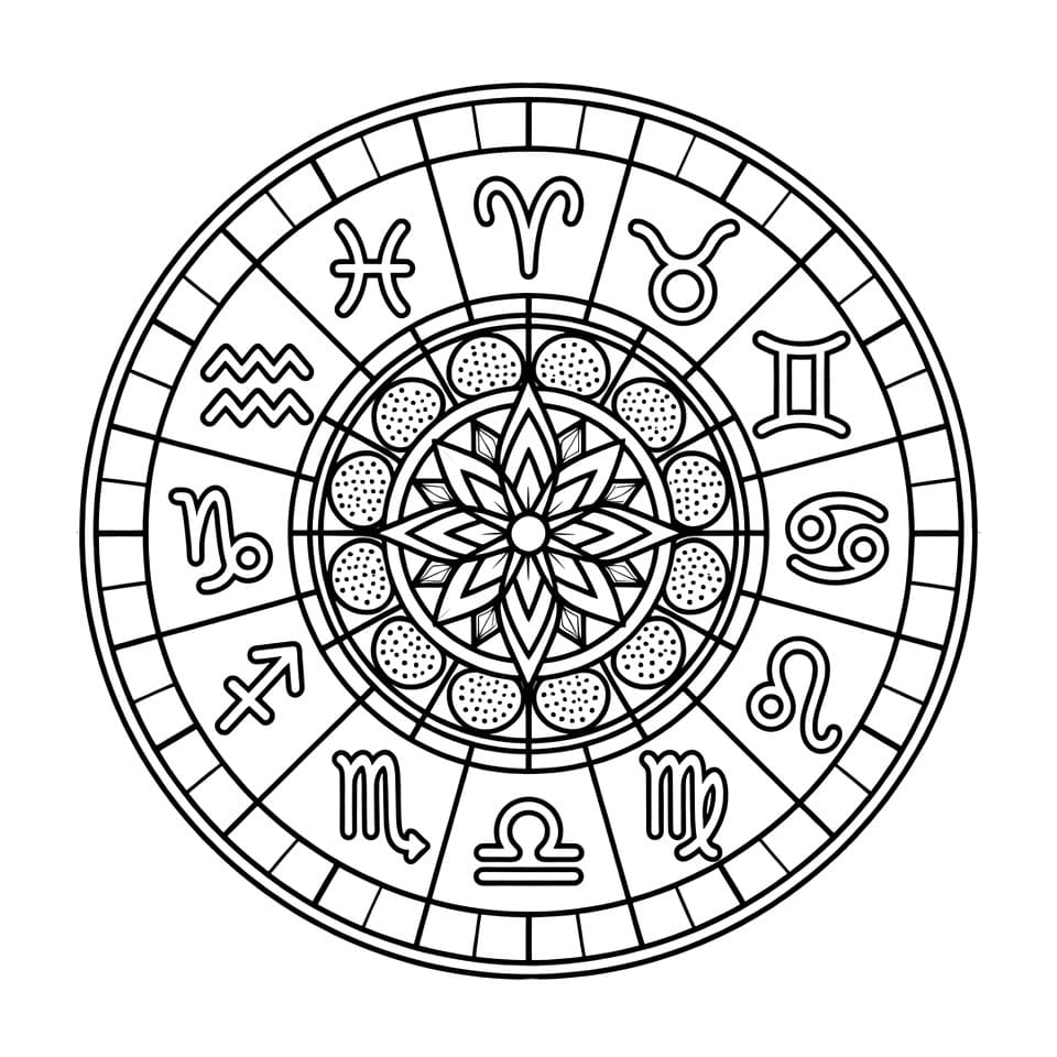 Coloriage Mandala: Gratuit Zodiaque Mandalas