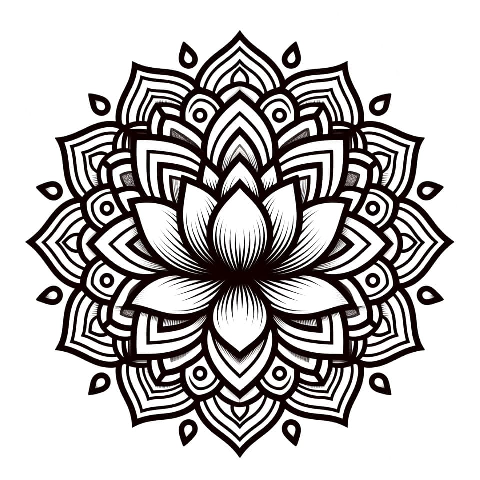 Coloriage Mandala: Imprimable Gratuit Lotus Mandalas