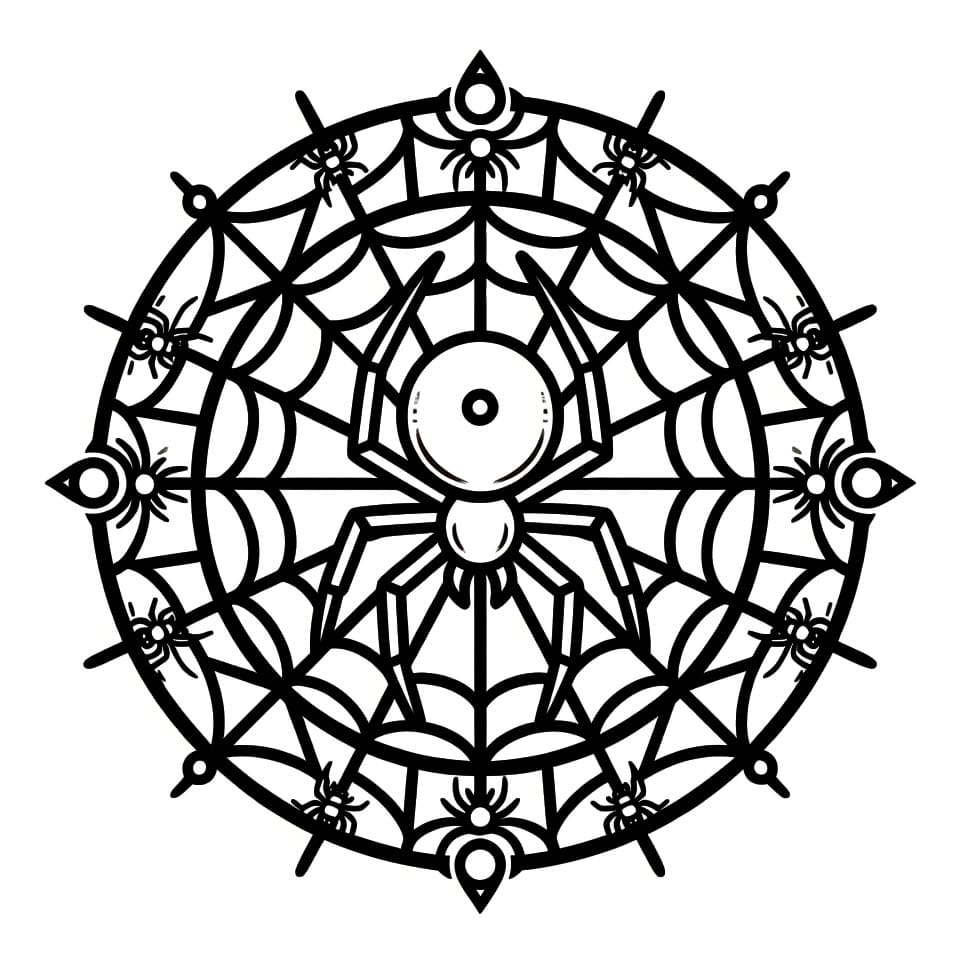 Coloriage Mandala: Téléchargement Gratuit Araignée Mandalas