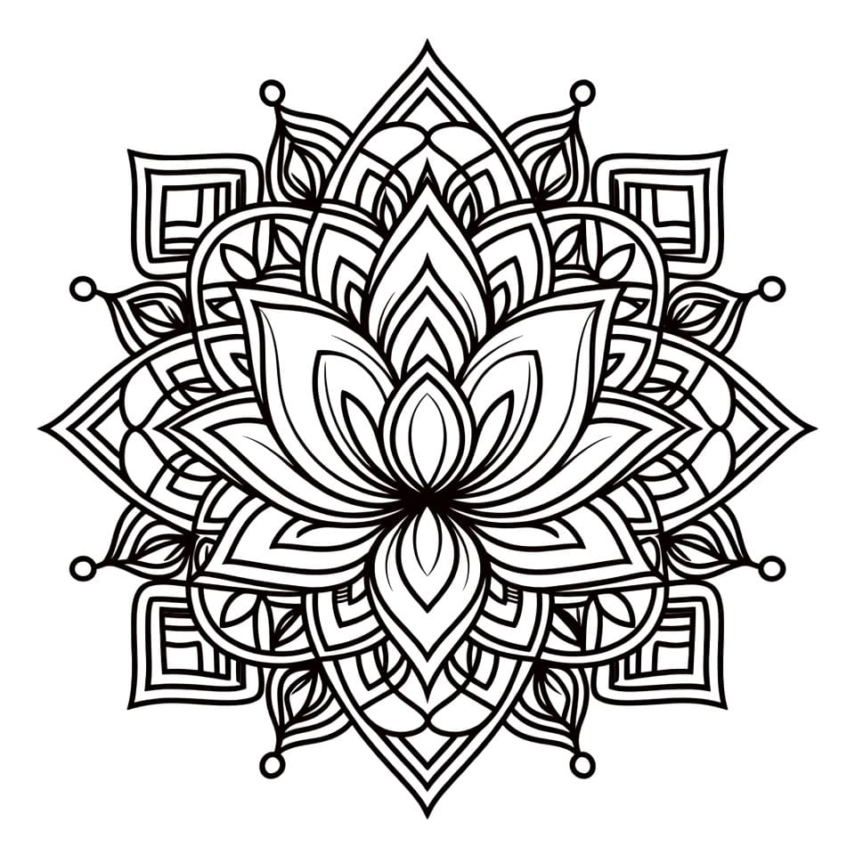 Coloriage Mandala: Téléchargement Gratuit Lotus Mandalas