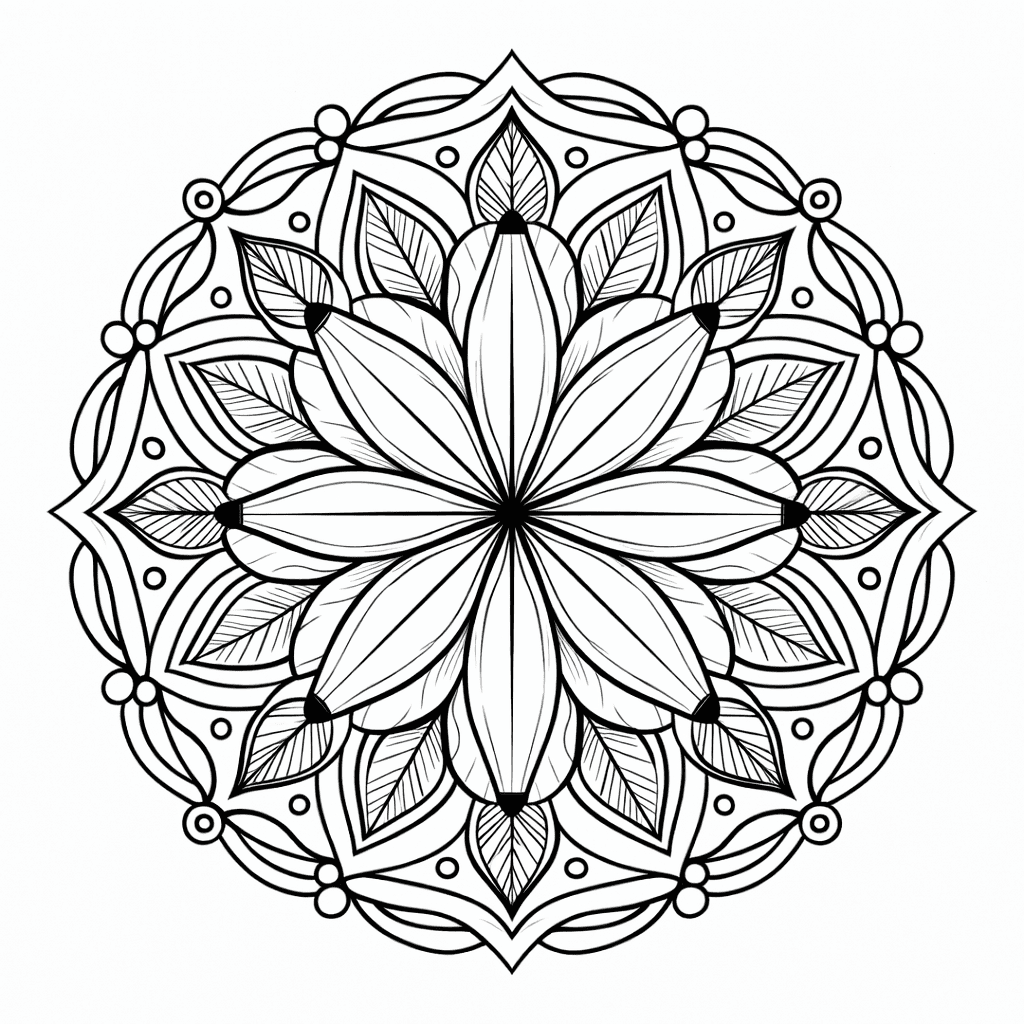 Coloriage Mandala: Bananes magnifiques Mandalas