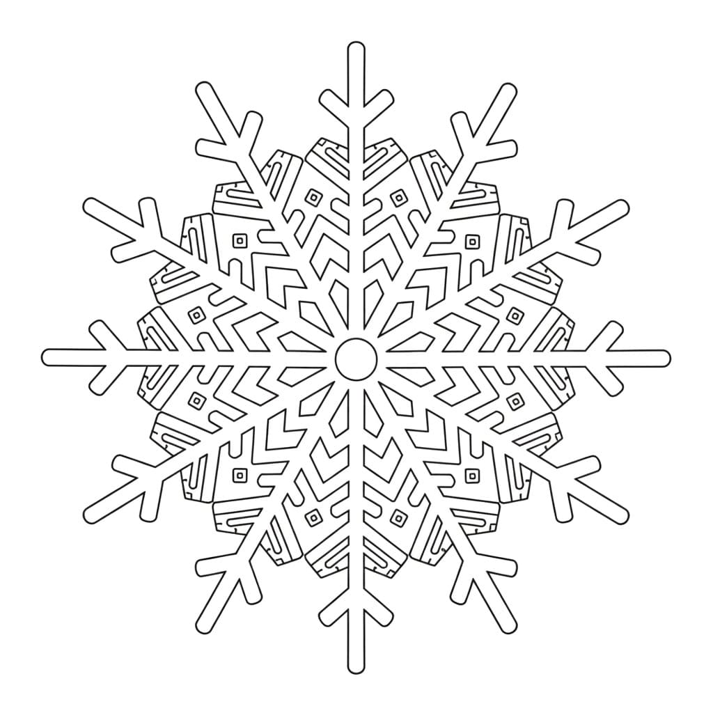 Coloriage Mandala: Flocon de neige téléchargement gratuit Mandalas